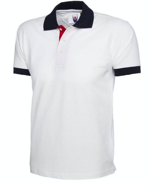 Contrast Poloshirt - White, S