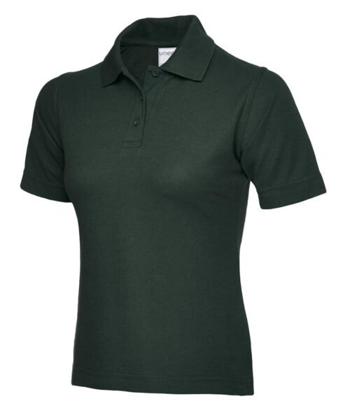 Ladies Active Cotton Poloshirt - Bottle Green, XS