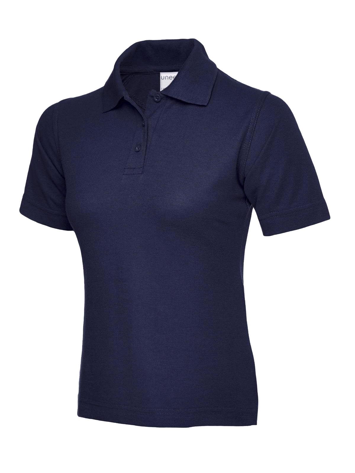Ladies Active Cotton Poloshirt - French Navy, XS