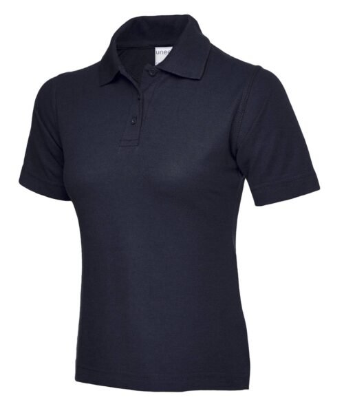 Ladies Active Cotton Poloshirt - Navy, XS