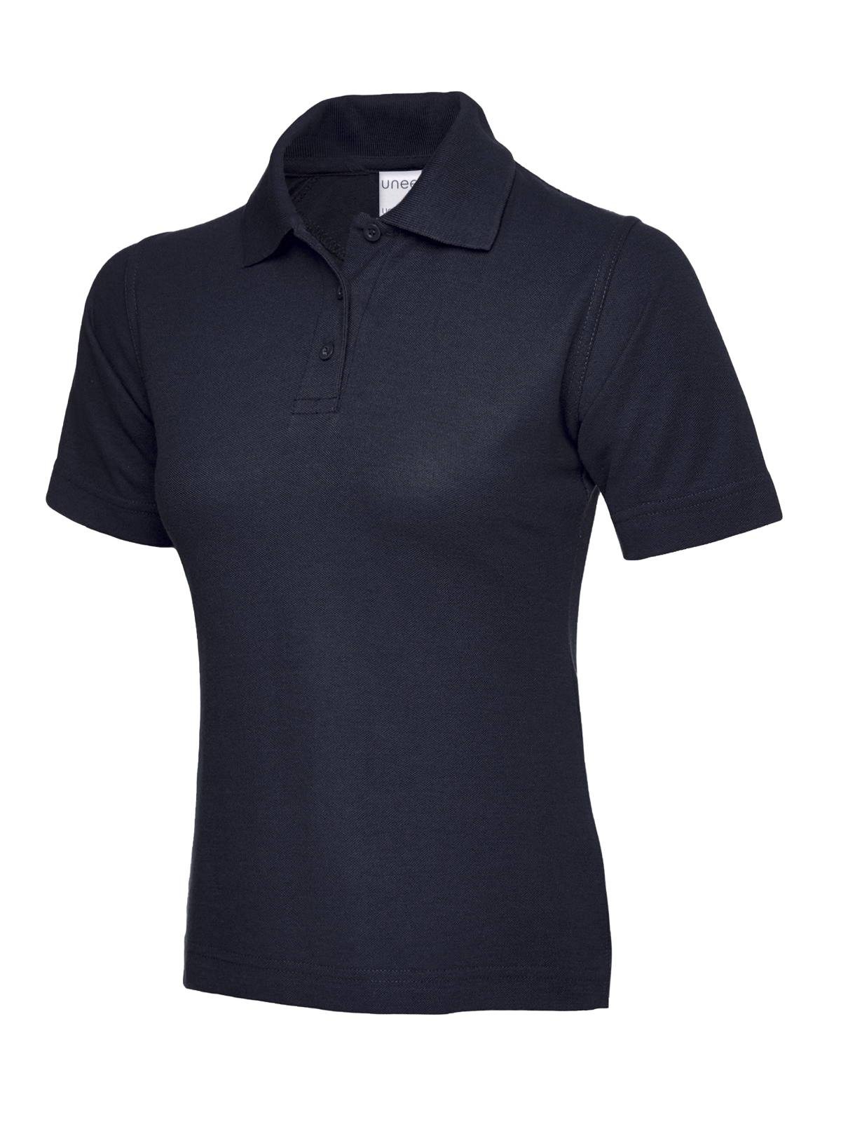 Ladies Active Cotton Poloshirt - Navy, XS
