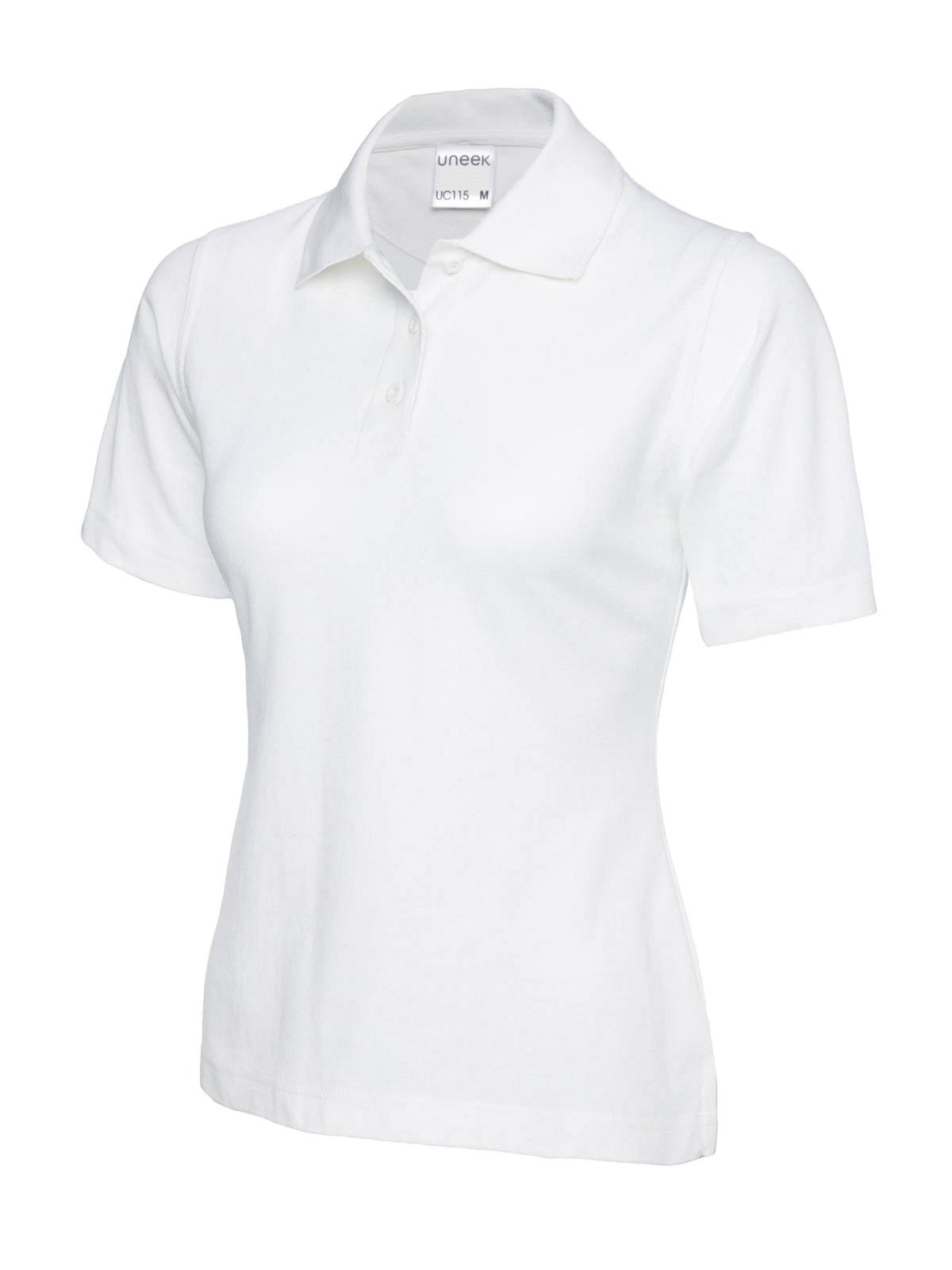 Ladies Active Cotton Poloshirt - White, XS