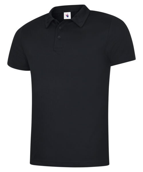 Mens Ultra Cool Poloshirt - Black, XS