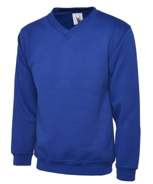 Classic V-Neck Sweatshirt - Royal, XS
