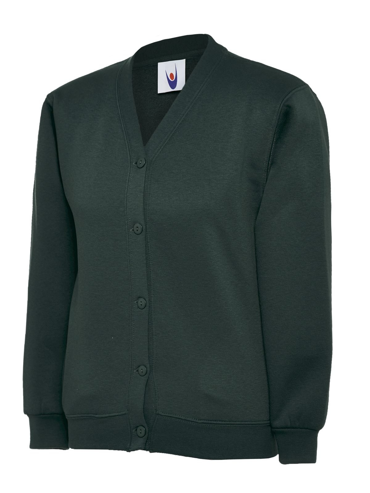 Childrens Classic Cardigan - Bottle Green, 2 YRS
