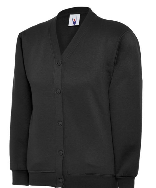 Childrens Classic Cardigan - Black, 2 YRS