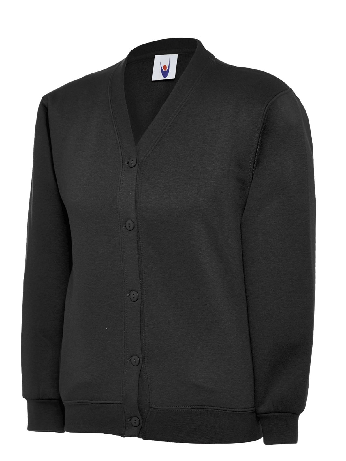 Childrens Classic Cardigan - Black, 2 YRS