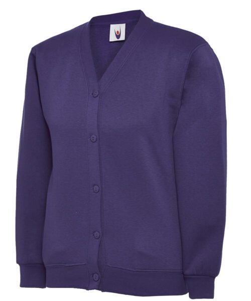 Childrens Classic Cardigan - Purple, 2 YRS