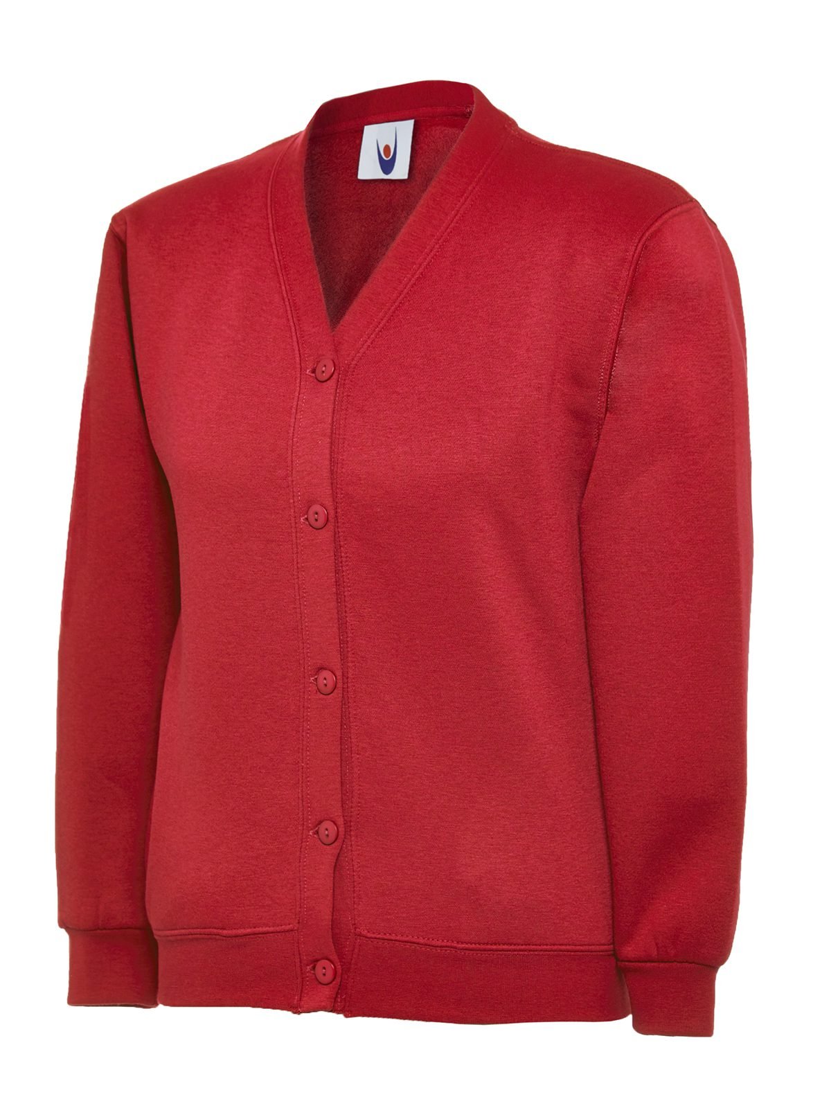 Childrens Classic Cardigan - Red, 2 YRS