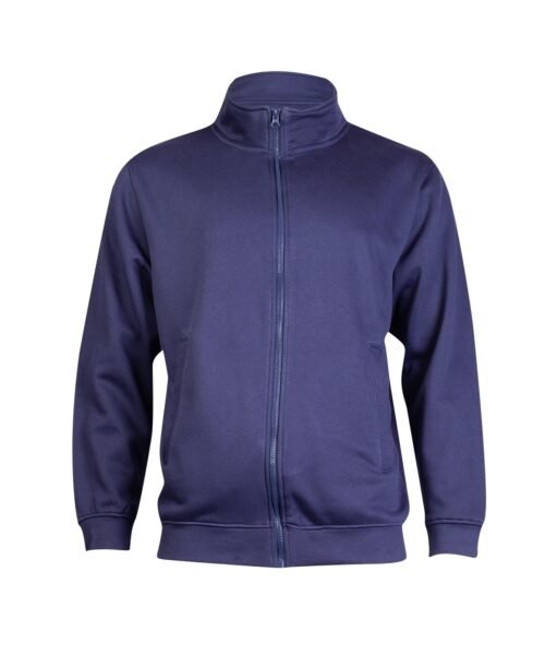Deluxe Unisex Sweat Jacket - Navy, XS