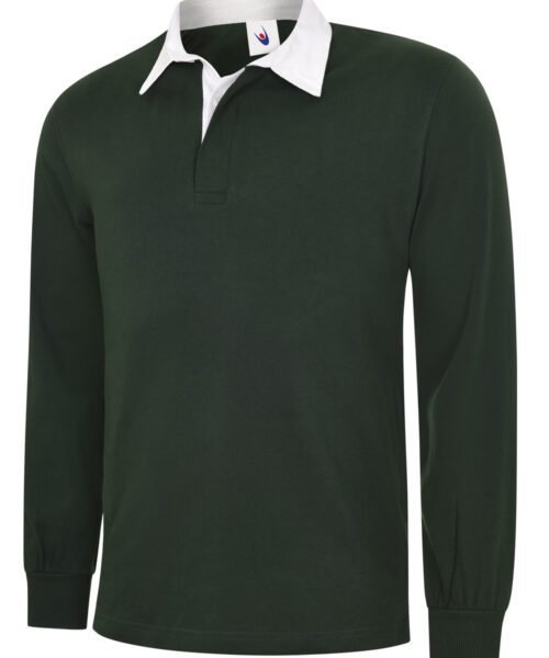 Classic Rugby Shirt - Bottle Green, XS