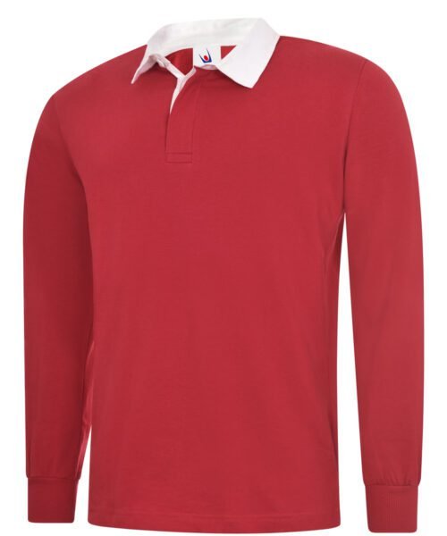 Classic Rugby Shirt - Red, XS