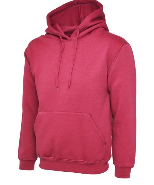 Classic Hooded Sweatshirt  - Hot Pink, XS