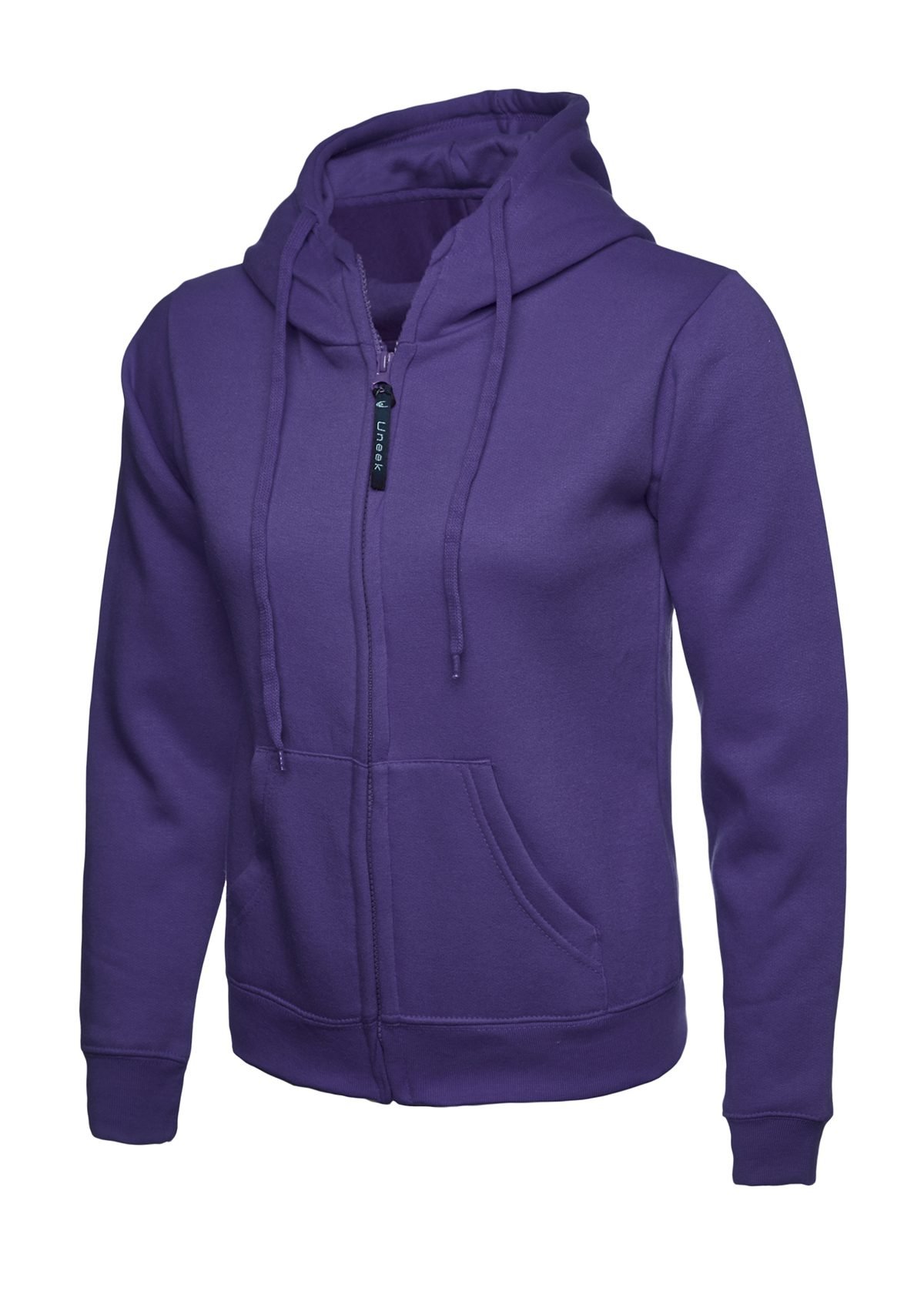 Ladies Classic Full Zip Hooded Sweatshirt - Purple, XS
