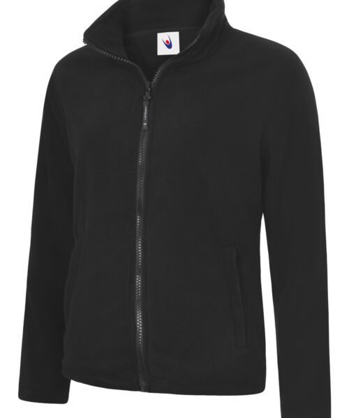 Ladies Classic Full Zip Fleece Jacket - Black, XS