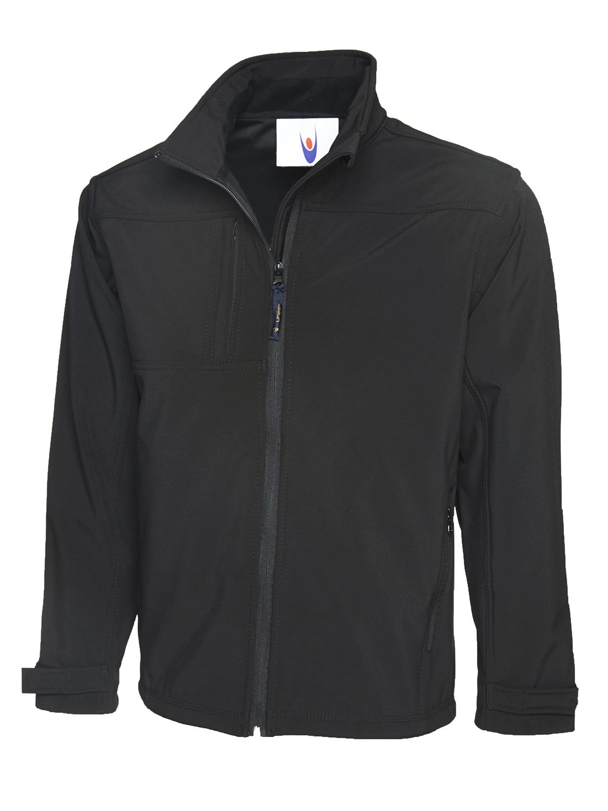 Deluxe Full Zip Soft Shell Jacket - Black, XS