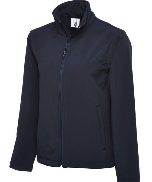 Classic Full Zip Soft Shell Jacket - Navy, XS