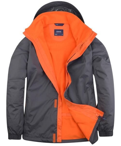 Deluxe Outdoor Jacket - Deep Grey/Fiery Orange, XS