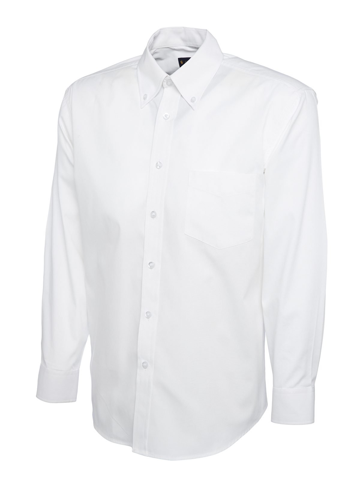 Mens Pinpoint Oxford Full Sleeve Shirt - White, 14.5