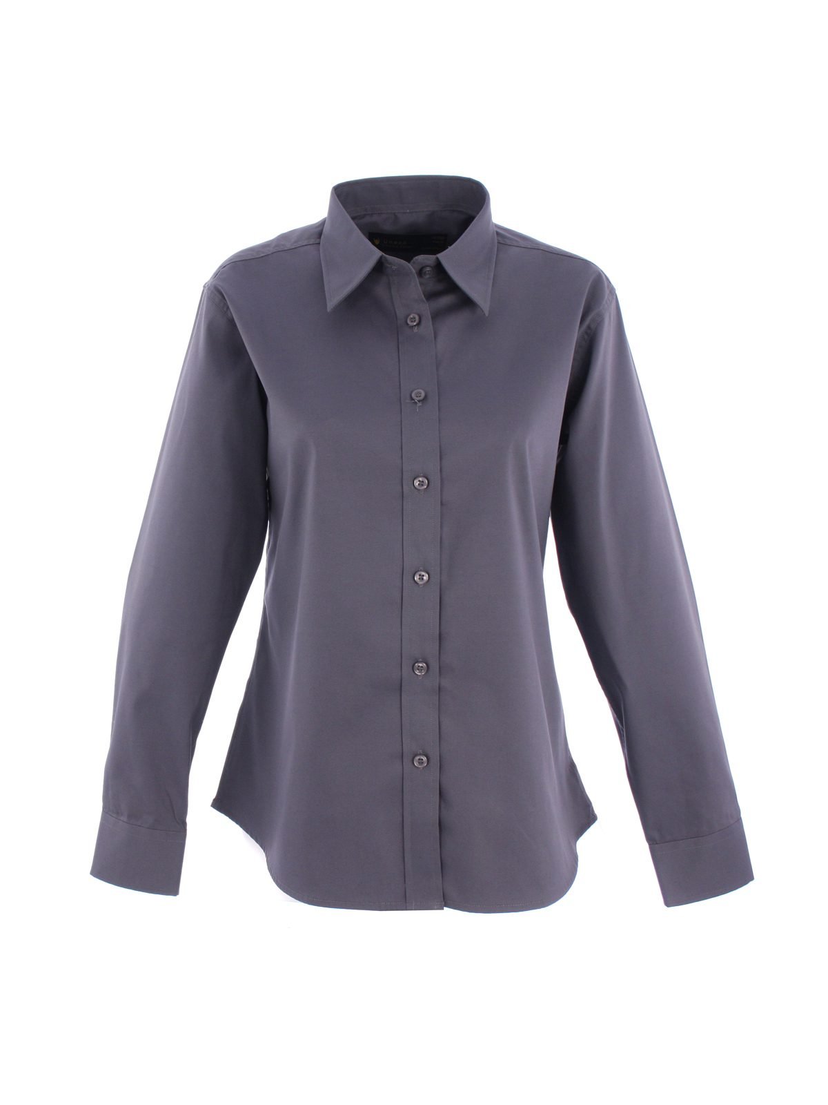 Ladies Pinpoint Oxford Full Sleeve Shirt - Charcoal, XS
