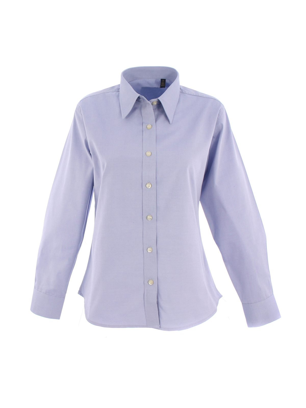 Ladies Pinpoint Oxford Full Sleeve Shirt - Light Blue, XS
