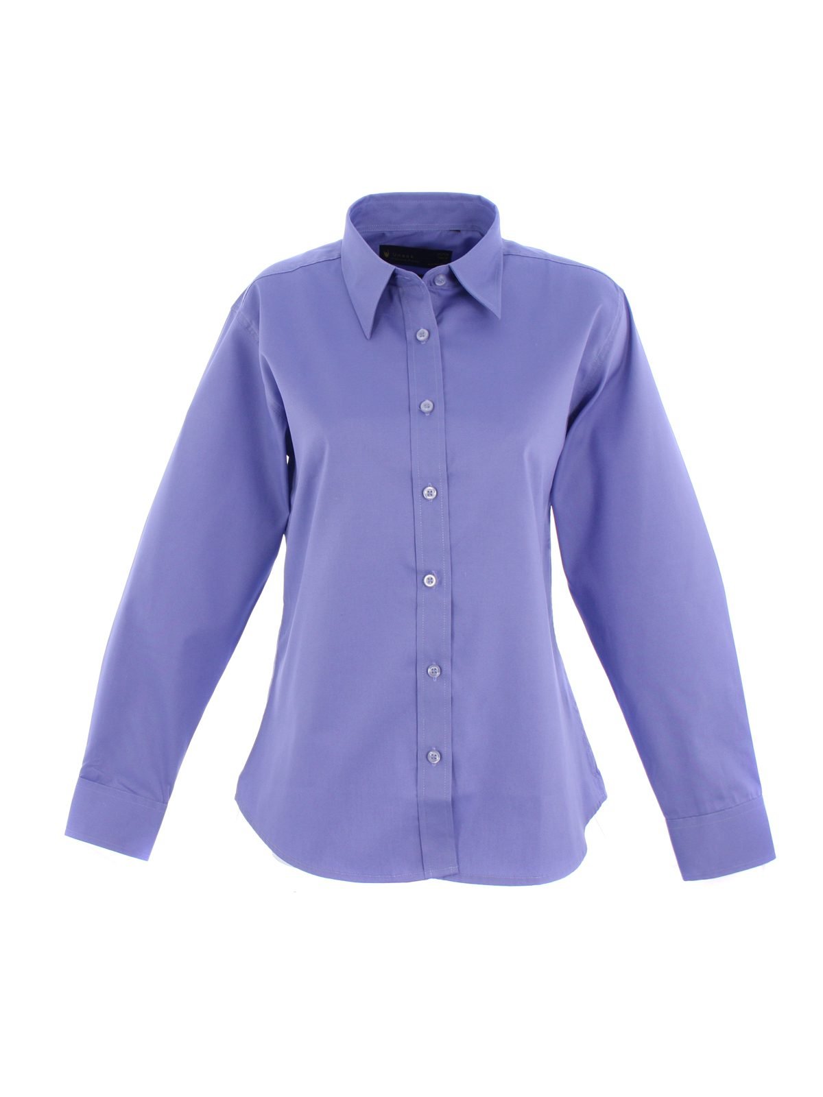 Ladies Pinpoint Oxford Full Sleeve Shirt - Mid Blue, XS