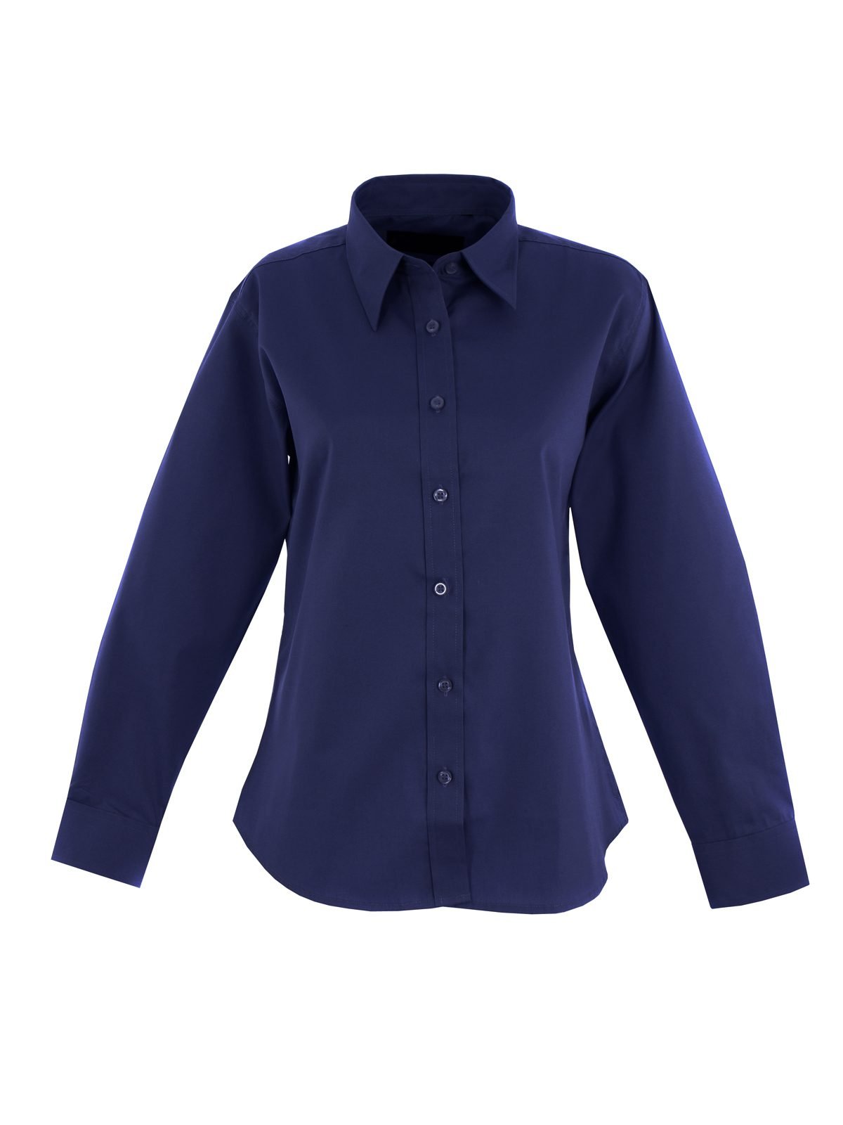 Ladies Pinpoint Oxford Full Sleeve Shirt - Navy, XS