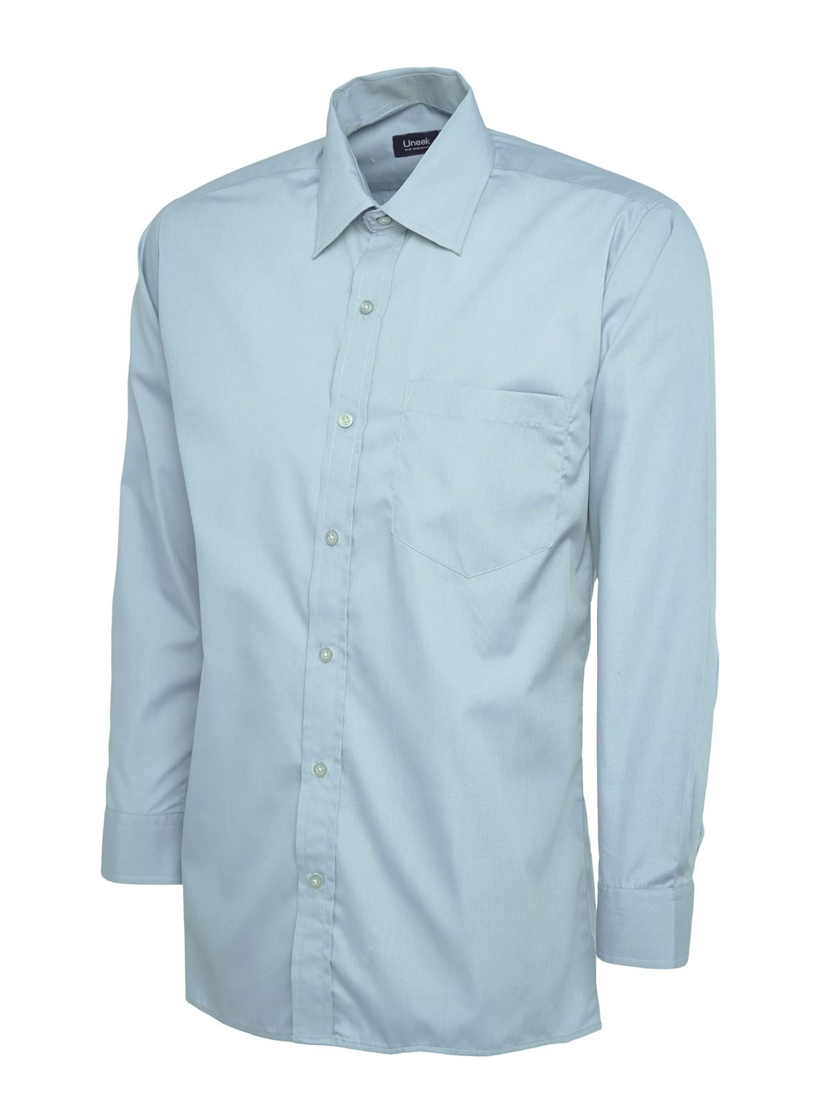 Mens Poplin Full Sleeve Shirt - Light Blue, 14.5