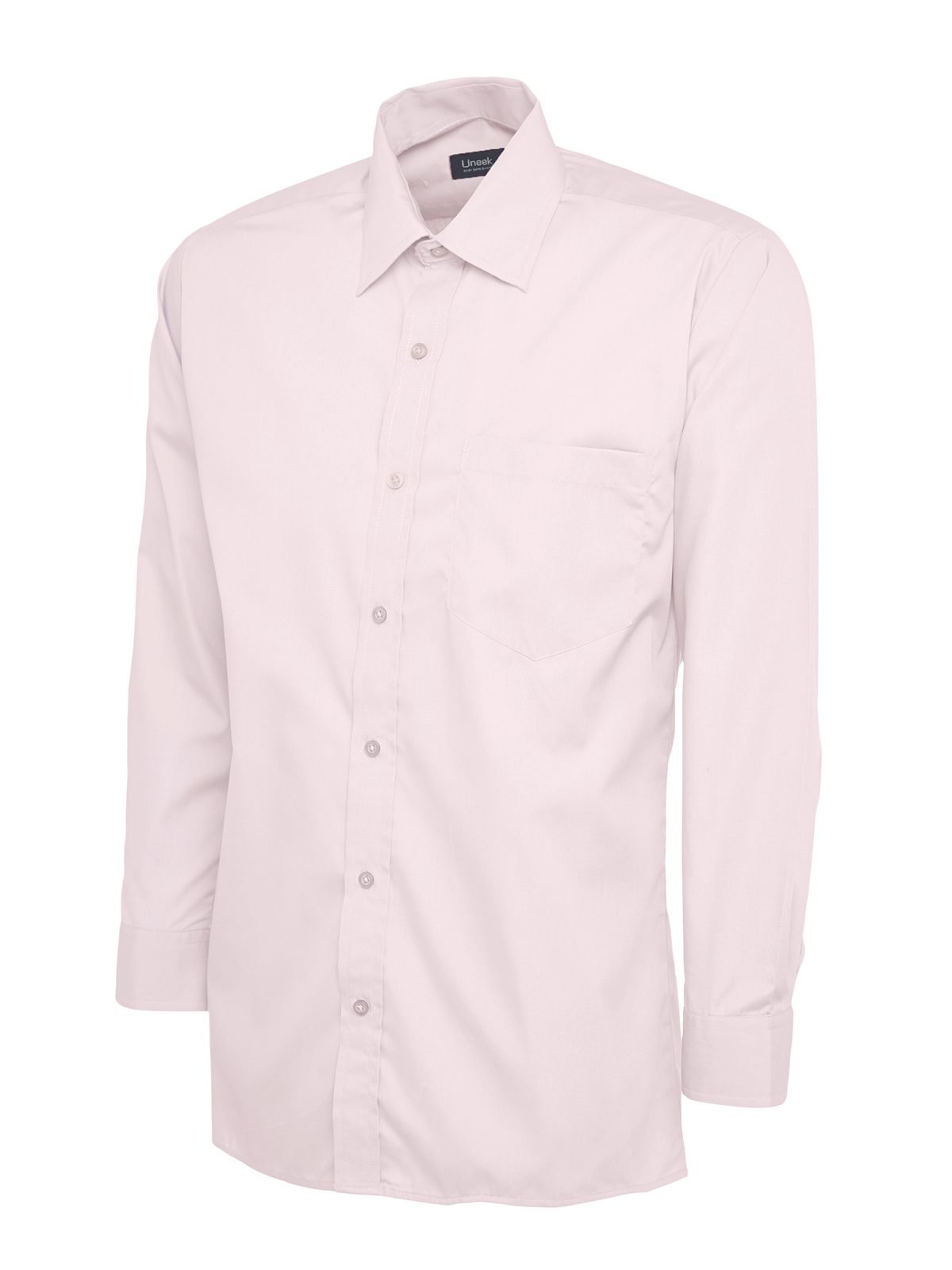 Mens Poplin Full Sleeve Shirt - Pink, 14.5