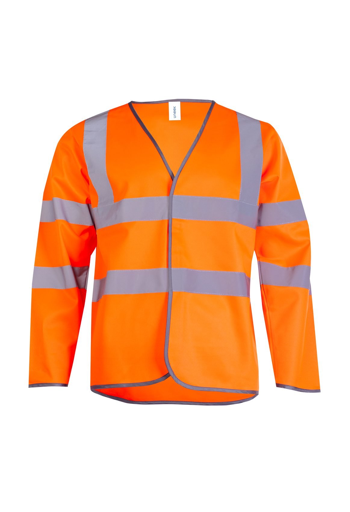 Long Sleeve Hi Vis Safety Waistcoat - Orange, S