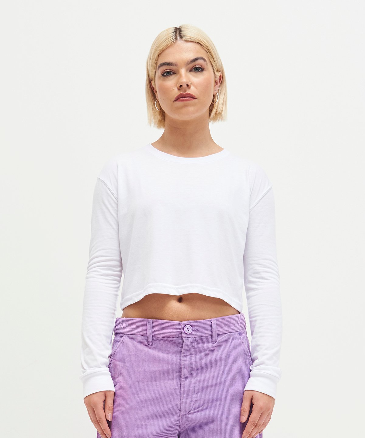Women's long sleeve cropped T
