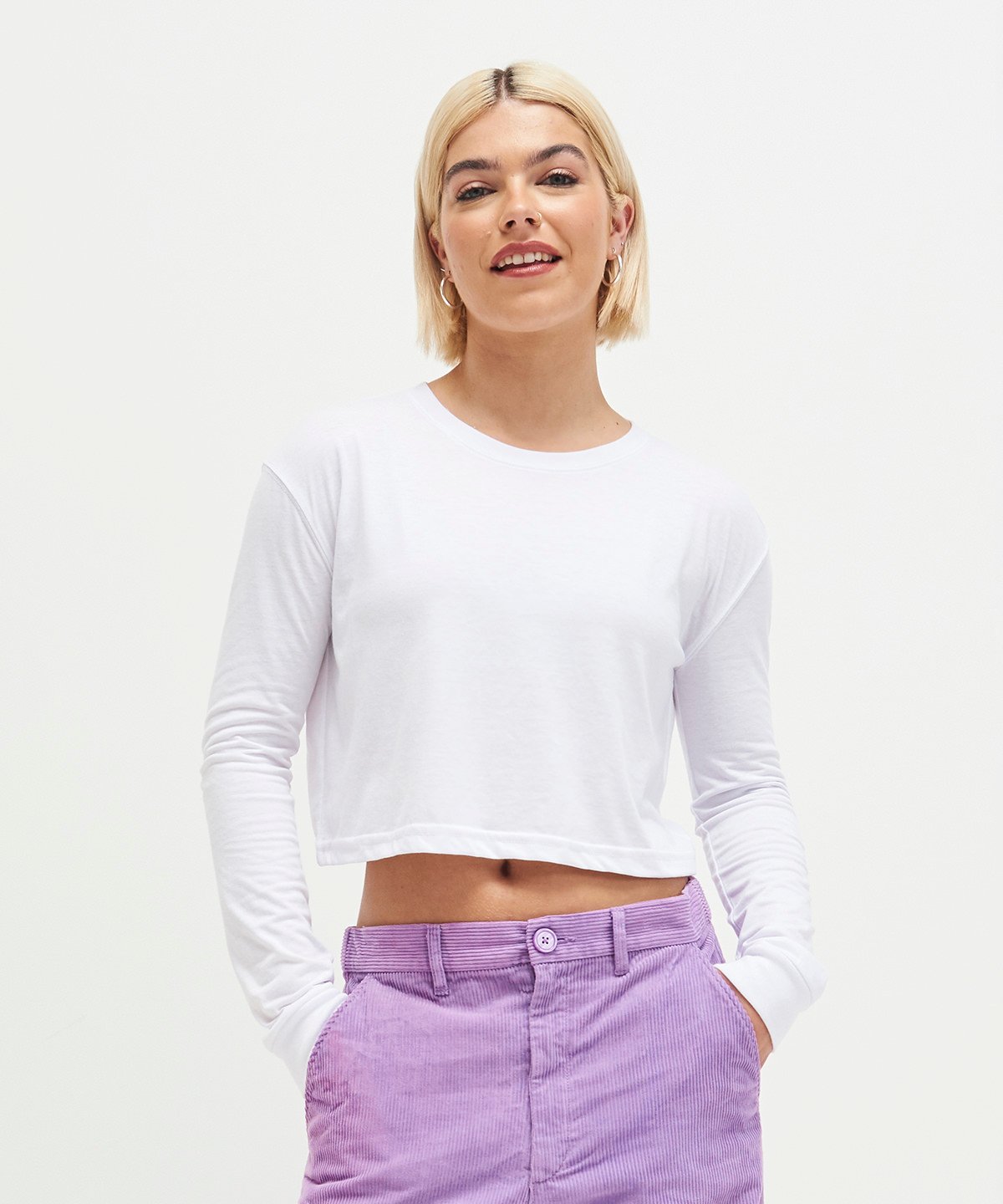 Women's long sleeve cropped T - Image 2