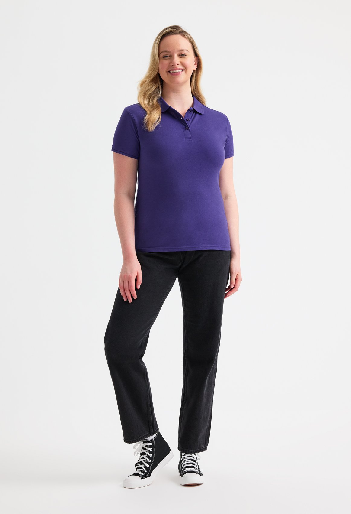Ladies Active Cotton Poloshirt - Image 3