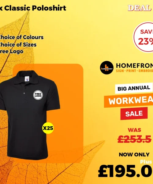 Deal 19: 25 Classic Poloshirts With Free Embroidered Logo