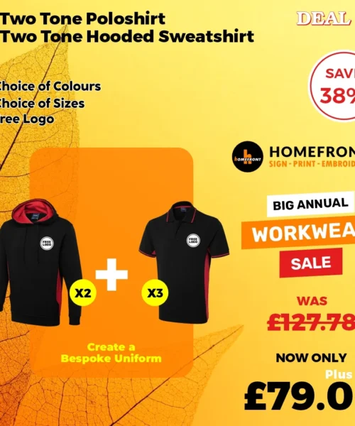 Deal 21: 3 Two-Tone Poloshirts With Free Embroidered Logo