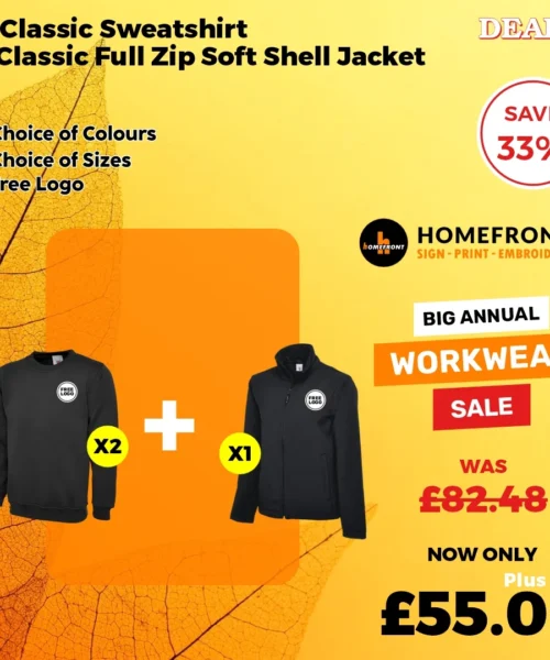 Deal 6: Softshell Duo -  2-Sweatshirt & 1-Soft Shell Jacket