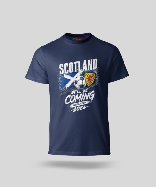 Alternative view of We’ll Be Coming Scotland World Cup 2026 T‑Shirt (Unisex)