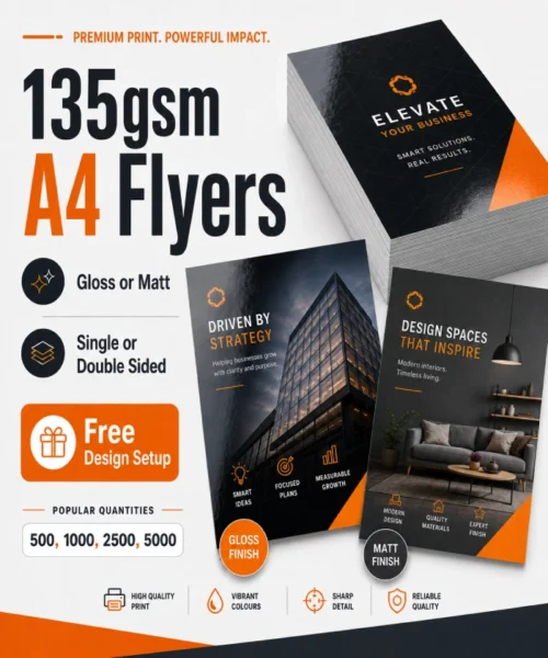 135gsm A4 Flyers Printing with Free Design Setup