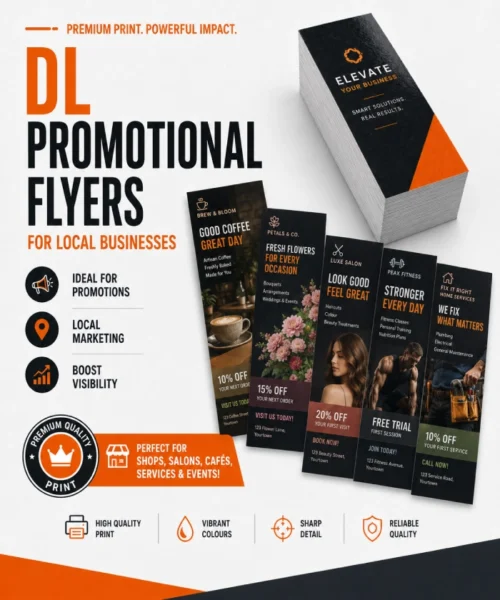DL promotional flyers for local businesses
