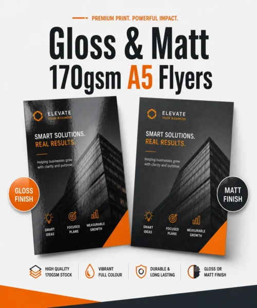 gloss and matt 170gsm flyers