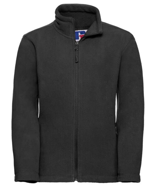 Alternative view of Personalised Kids full-zip outdoor fleece - Russell Athletic 8700B