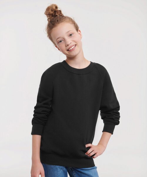 Personalised Kids raglan sleeve sweatshirt - Russell Athletic 7620B