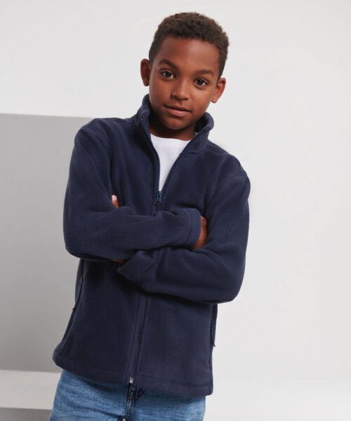 Personalised Kids full-zip outdoor fleece - Russell Athletic 8700B