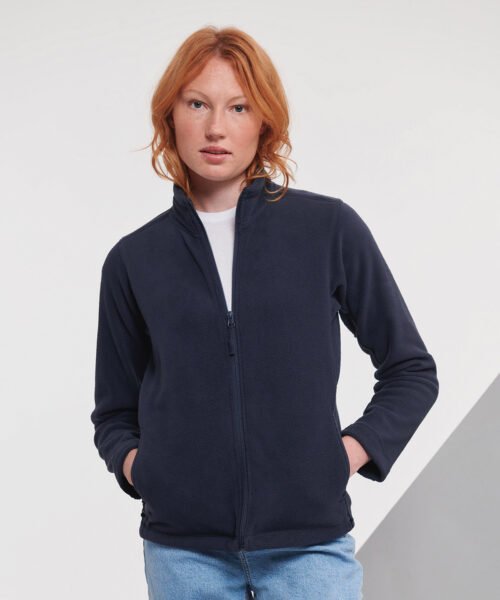 Personalised Women's full-zip outdoor fleece - Russell Athletic 8700F