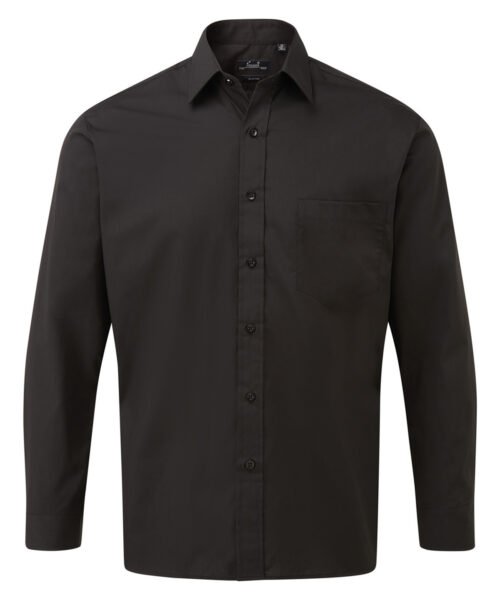 Alternative view of Premier PR200 personalised Long sleeve poplin shirt