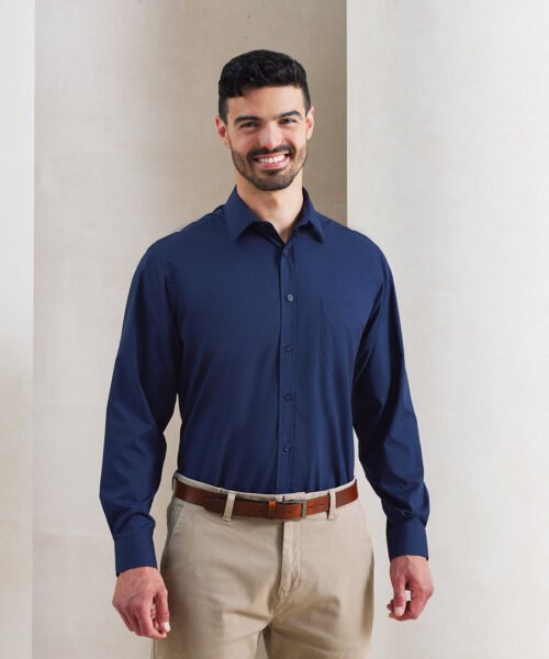 Premier PR200 personalised Long sleeve poplin shirt