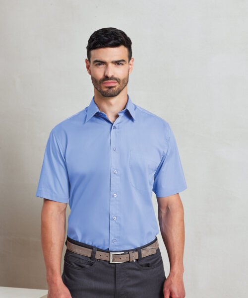 Personalised Short sleeve poplin shirt - Premier PR202