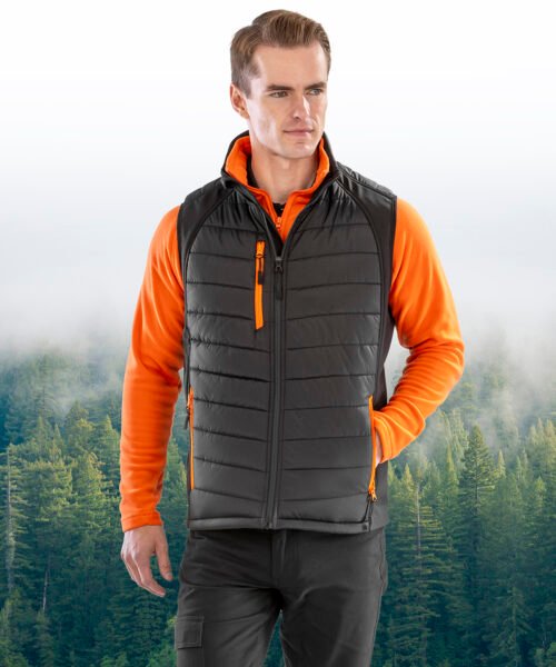 Personalised Compass padded softshell gilet  - Result Recycled R238X