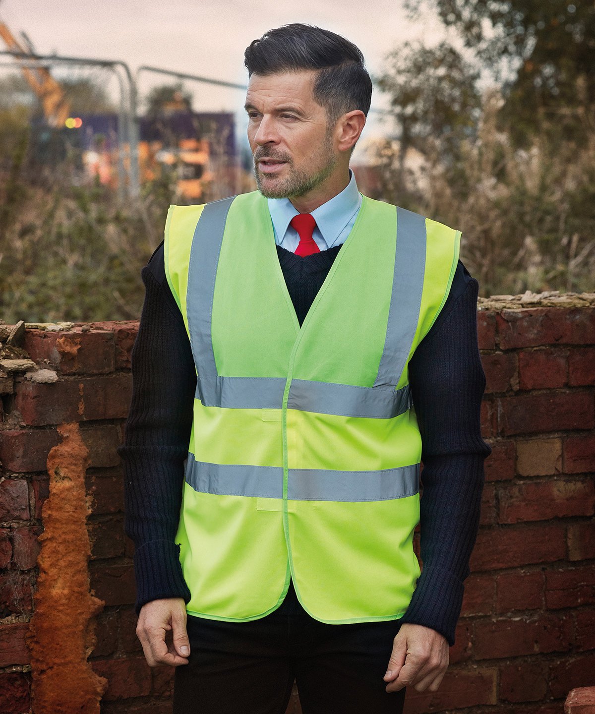 Personalised Hi-vis 2-band-and-braces waistcoat (HVW100) - Yoko YK001