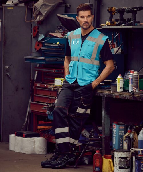 Personalised Multifunctional executive hi-vis waistcoat (HVW801) - Yoko YK002